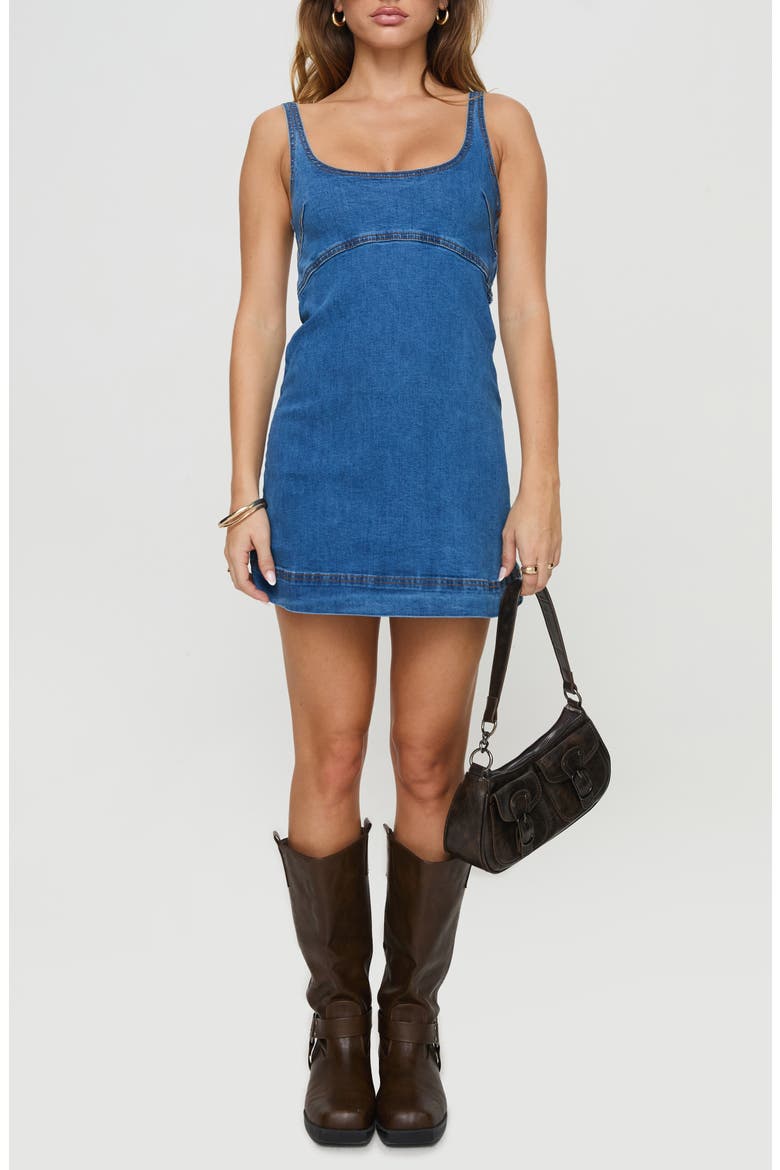 Rautha Denim Minidress, Main, color, BLUE