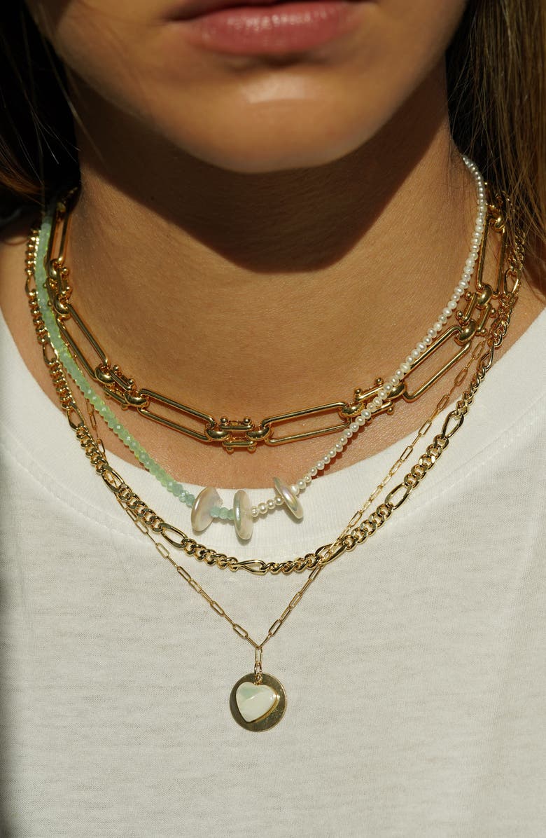 KOZAKH Elodie Freshwater Pearl & Gemstone Beaded Necklace, Alternate, color, 