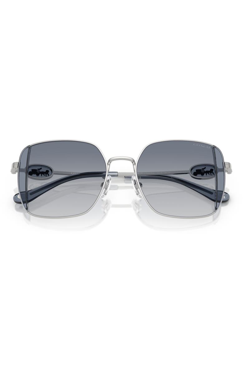 COACH 51mm Square Gradient Sunglasses, Alternate, color, Blue Gradient