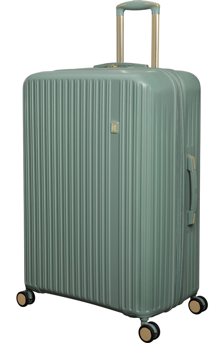 IT LUGGAGE Luxuriant 31-Inch Hardside Checked Expandable Spinner, Main, color, Iceberg Green