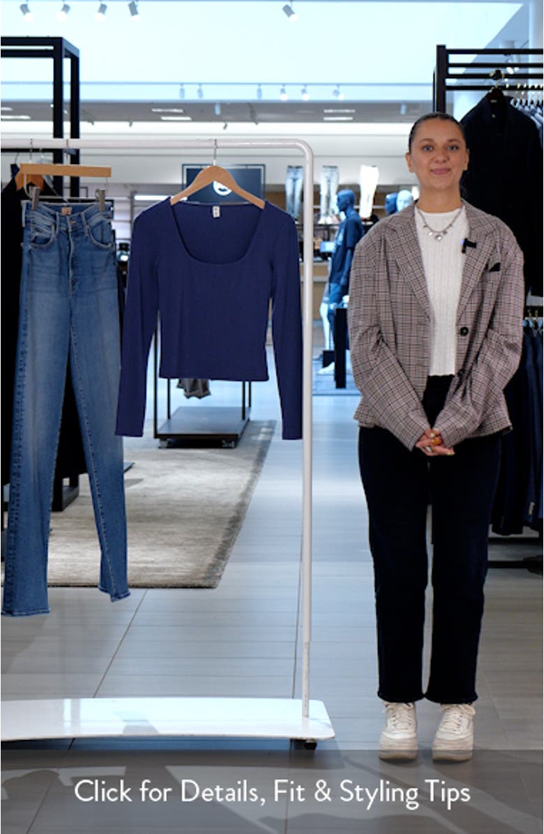 Long Sleeve Square Neck T-Shirt, sales video thumbnail