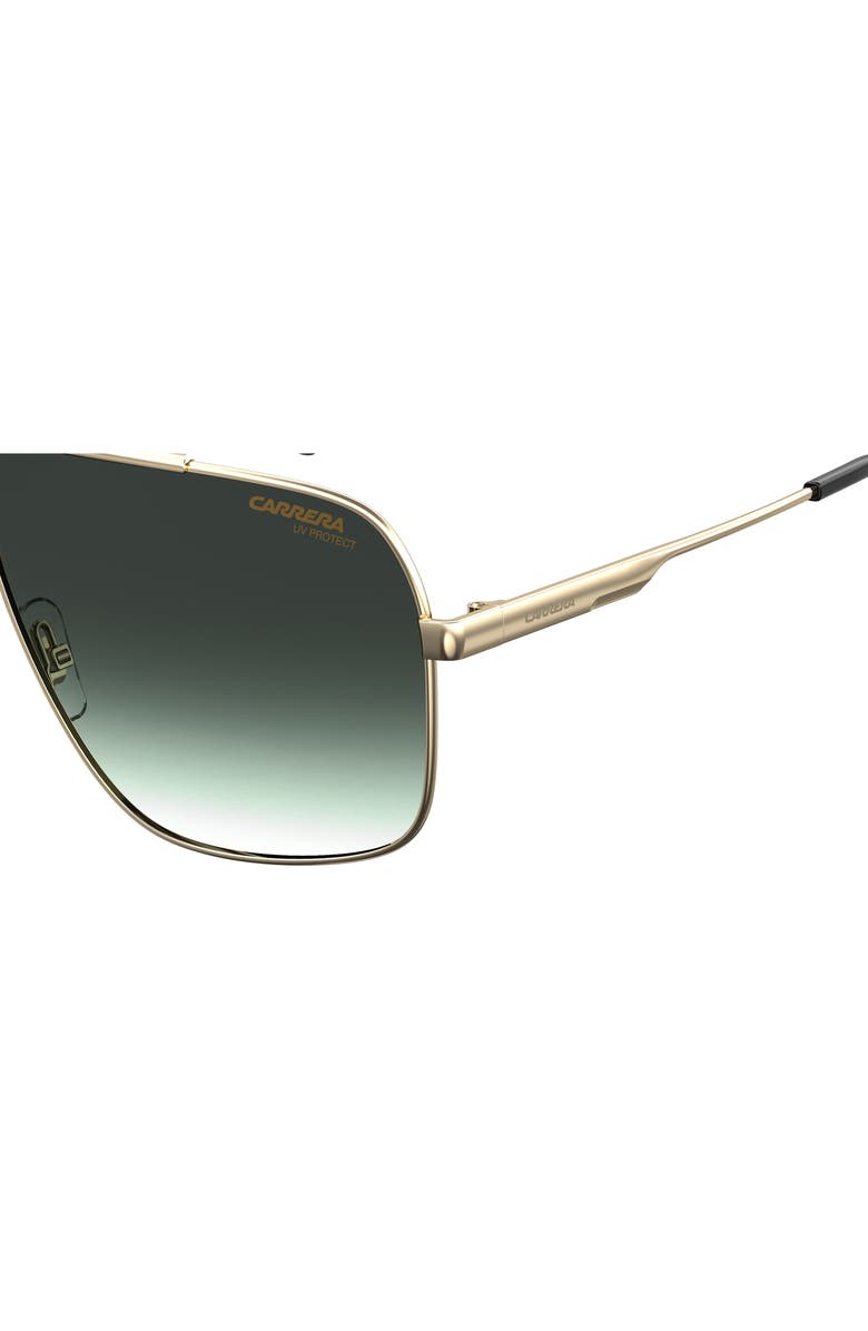 Carrera Eyewear 63mm Polarized Gradient Aviator Sunglasses, Alternate, color, Black Gold