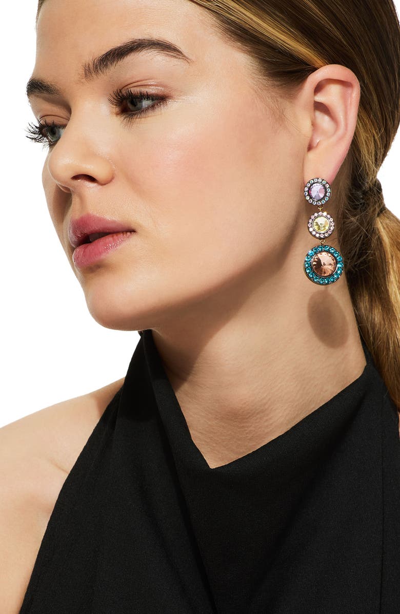 Kurt Geiger London Octavia Linear Drop Earrngs, Alternate, color, Two Tone