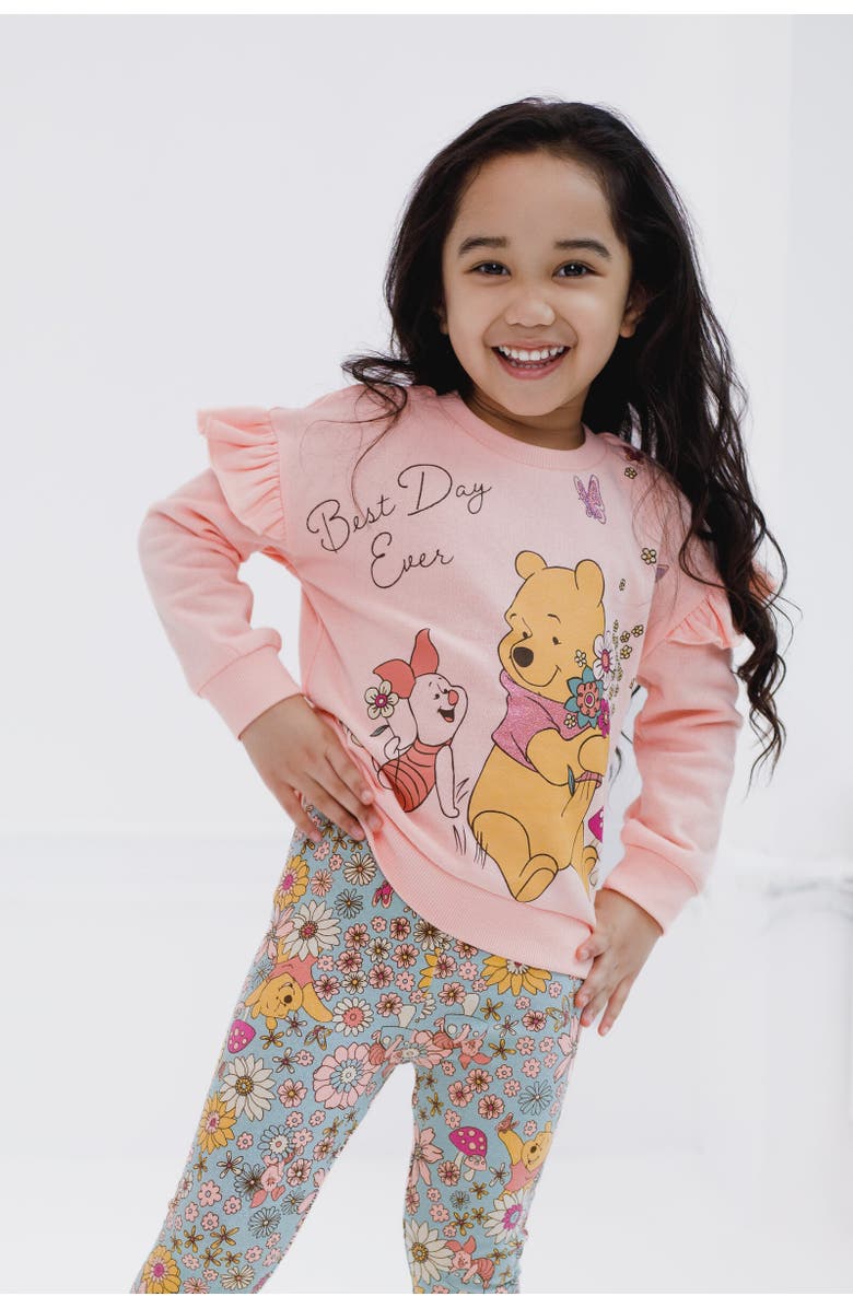 Disney Winnie the Pooh Sweatshirt & Leggings Set, Alternate, color, Orange