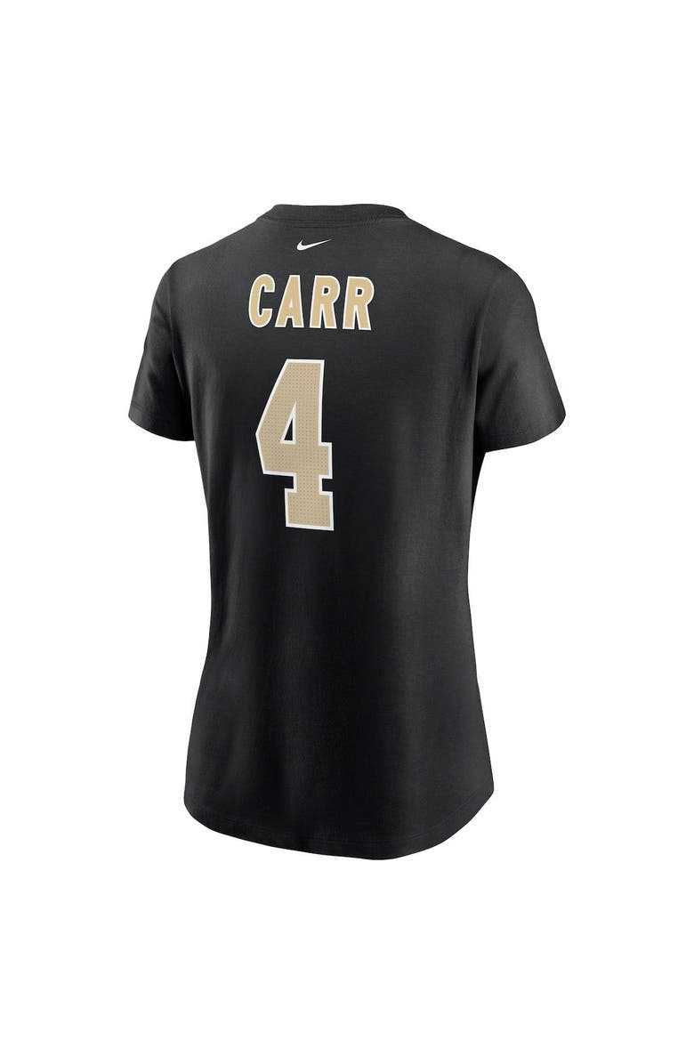 Nike Women's Nike Derek Carr Black New Orleans Saints Player Name & Number T-Shirt, Alternate, color, 
