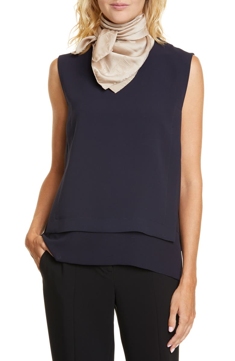 Max Mara Saveria Polka Dot Jacquard Silk Scarf, Alternate, color, 