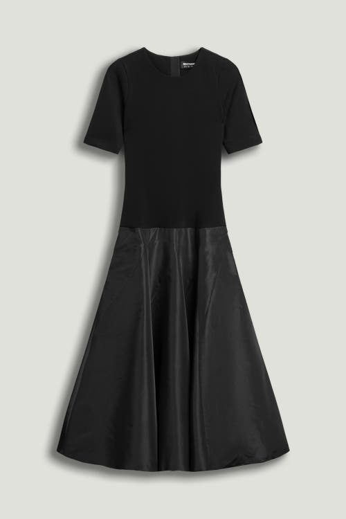 Nocturne Flared Midi Dress In Black