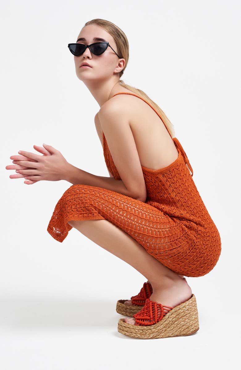 Paloma Barcelo Moira Raffia Wedge Sandal, Alternate, color,