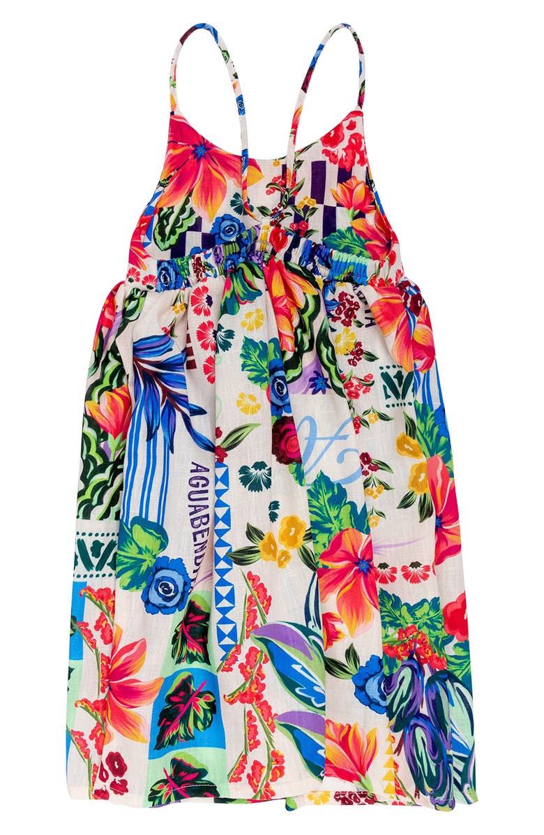 Agua Bendita Kids' Capri Citrus Sundress, Alternate, color, White/ Multi