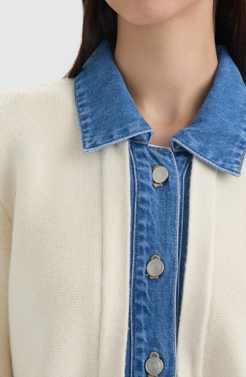 Nvlt Sweater Jean Jacket In Neutral