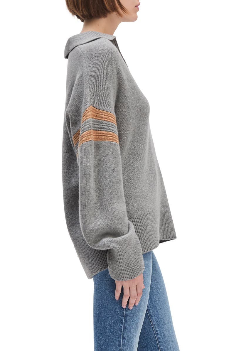 Favorite Daughter The Grace Polo Sweater, Alternate, color, Grey Combo