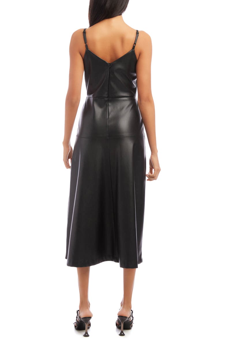 FIFTEEN TWENTY Faux Leather Midi Dress, Alternate, color, 