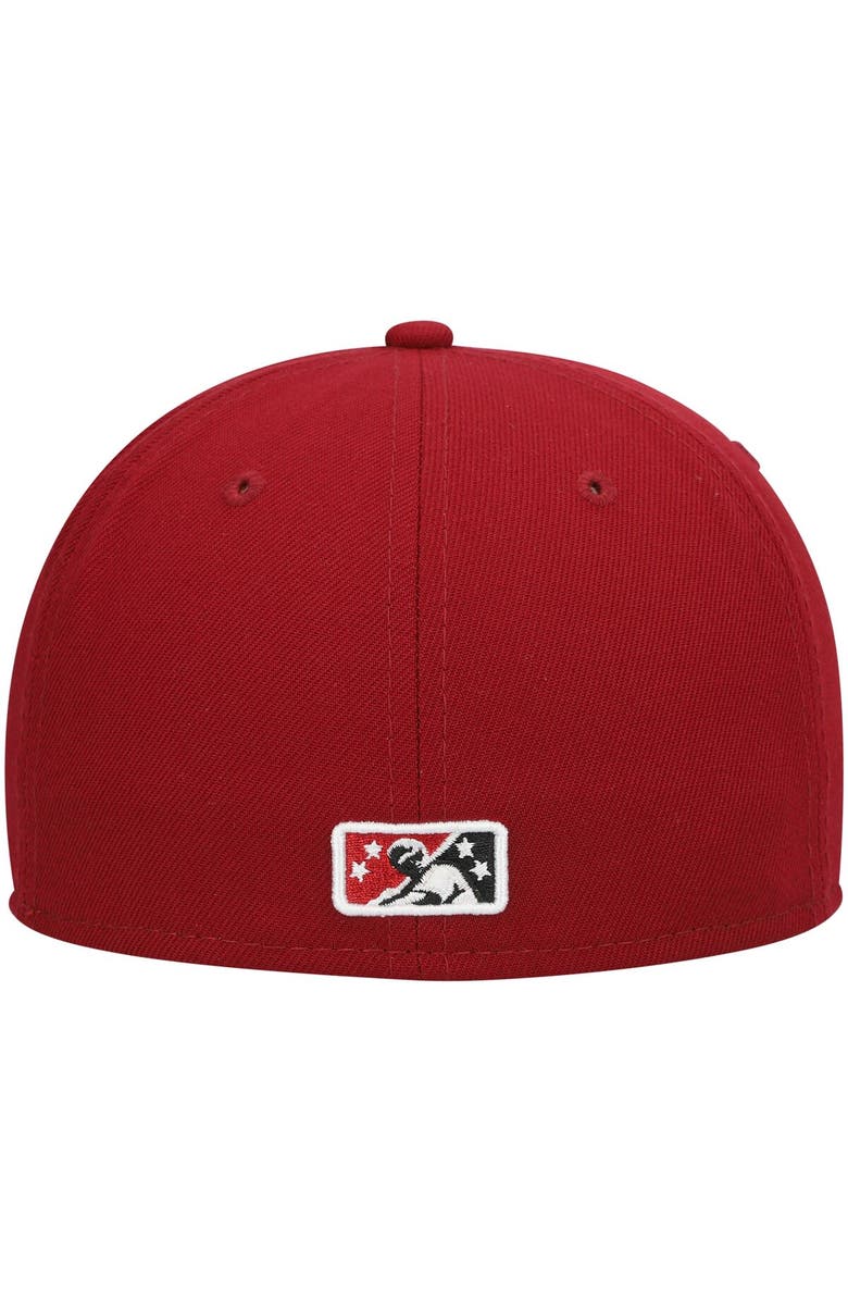 New Era Men's New Era Red Wisconsin Timber Rattlers Authentic Collection Team Home 59FIFTY Fitted Hat, Alternate, color, Red