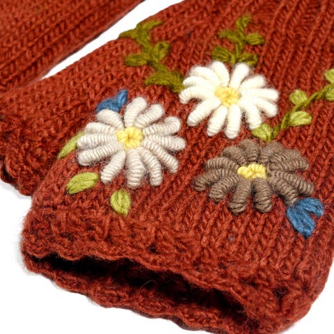 Hand Knit Bloom Mittens