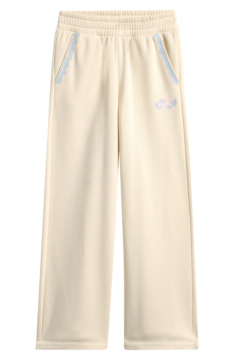 PUMA Kids' Lace Pack Wide Leg Pants, Main, color, Tan Combo