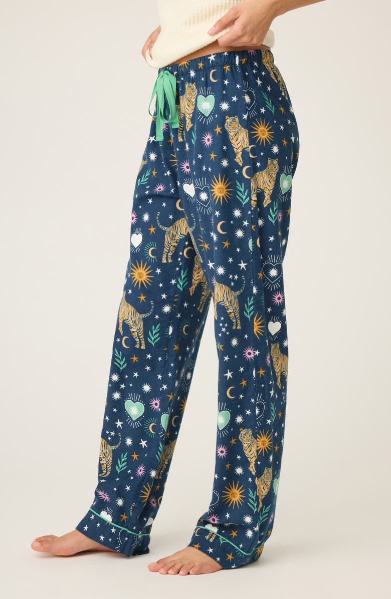 PJ Salvage Flannel Pajama Pants, Alternate, color, Navy