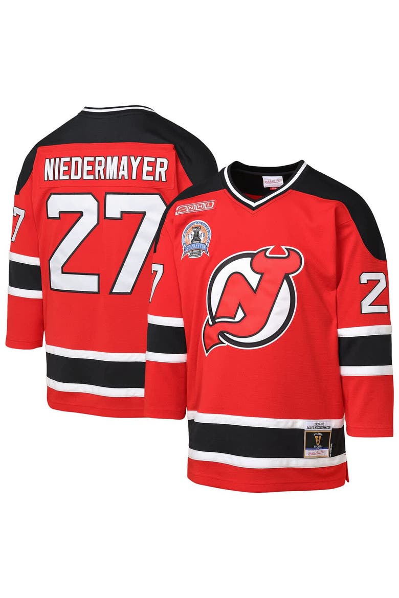 Youth Mitchell & Ness Scott Niedermayer Red New Jersey Devils   1999/00 Blue Line Player Jersey, Main, color, Red
