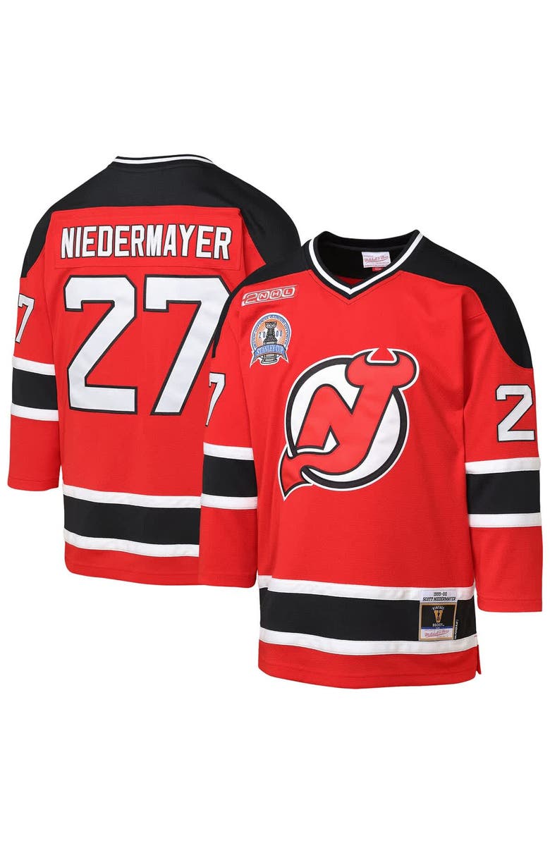 Mitchell & Ness Youth Mitchell & Ness Scott Niedermayer Red New Jersey Devils 1999/00 Blue Line Player Jersey, Main, color, Red