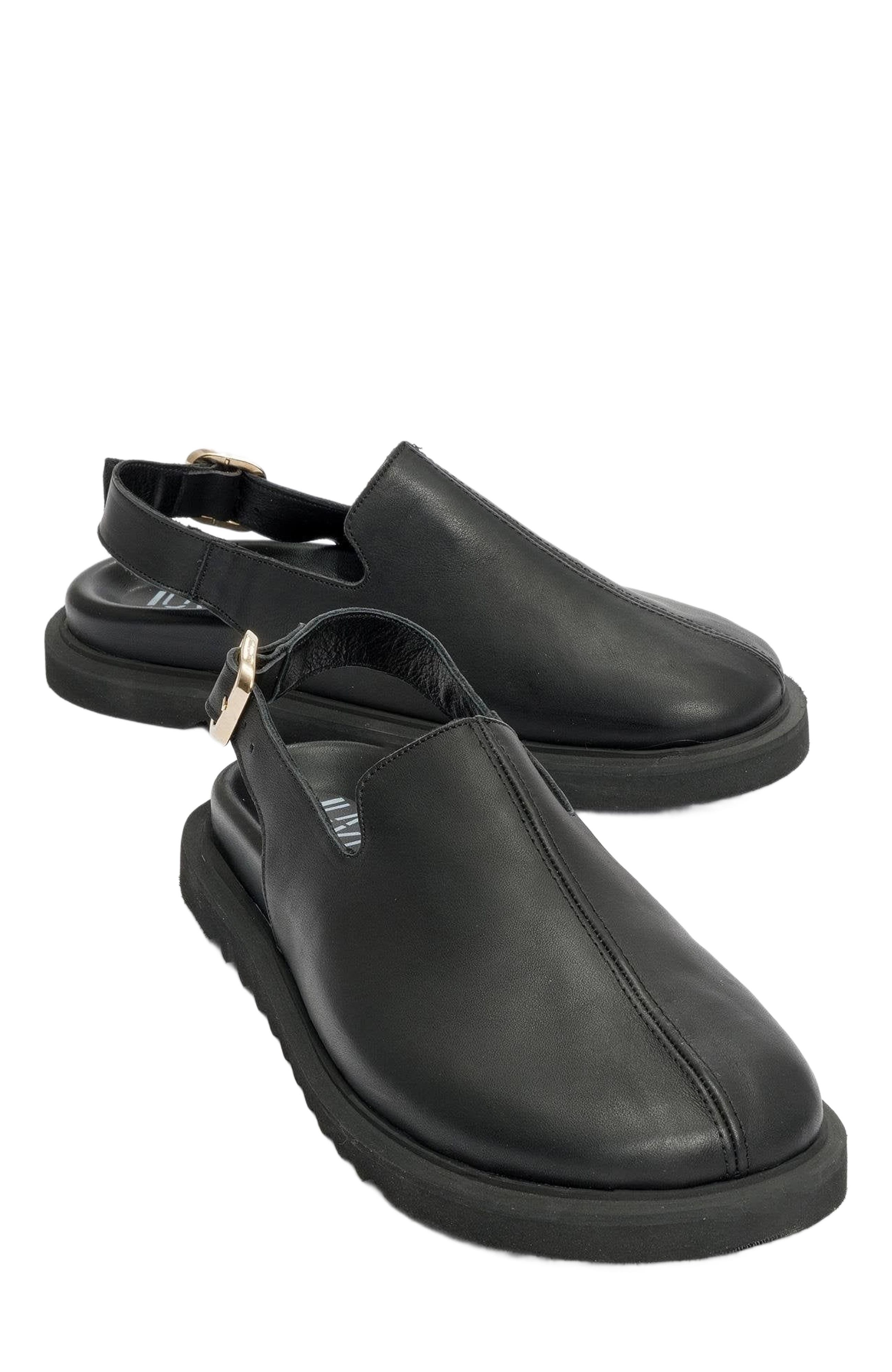 Forever 
Always Shoes Laby Leather Clogs, Alternate, color, Black Leather
