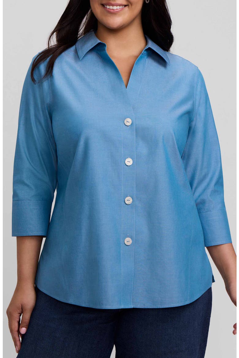 Paityn Non-Iron Button-Up Shirt, Main, color, SOFT INDIGO BLUE