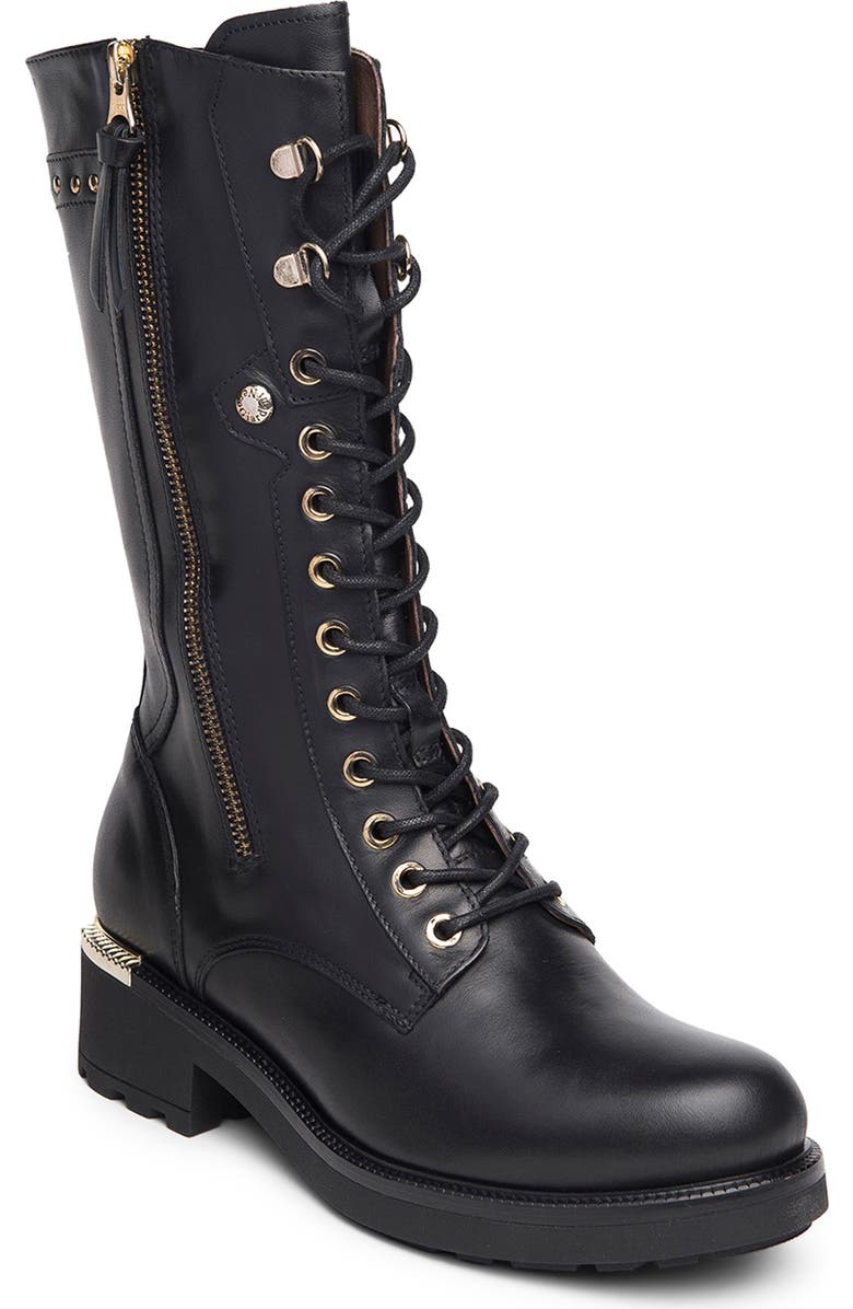 NeroGiardini Lace-Up Combat Boot, Main, color,