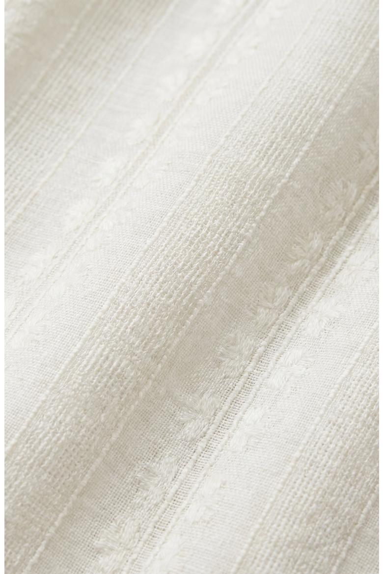 Textured Smocked Waist Gathered A-Line Skirt, Alternate, color, Ivory