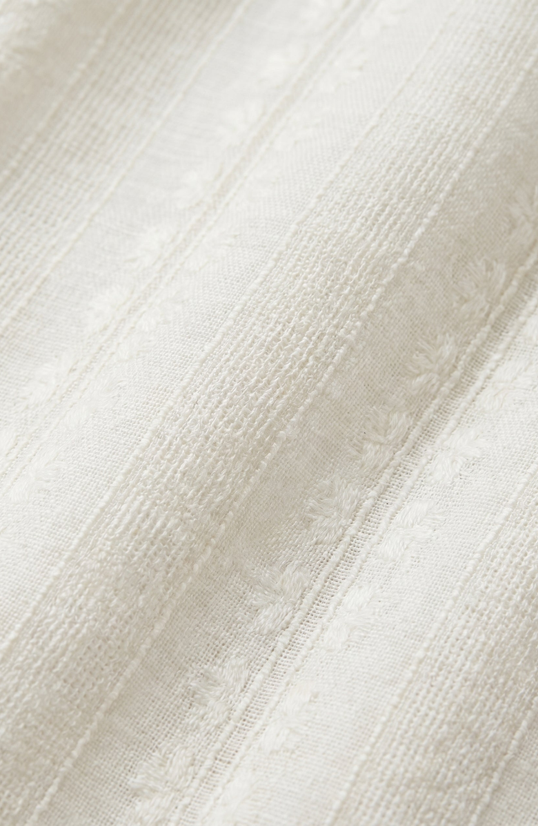 Modenaire Textured Smocked Waist Gathered A-Line Skirt, Alternate, color, Ivory