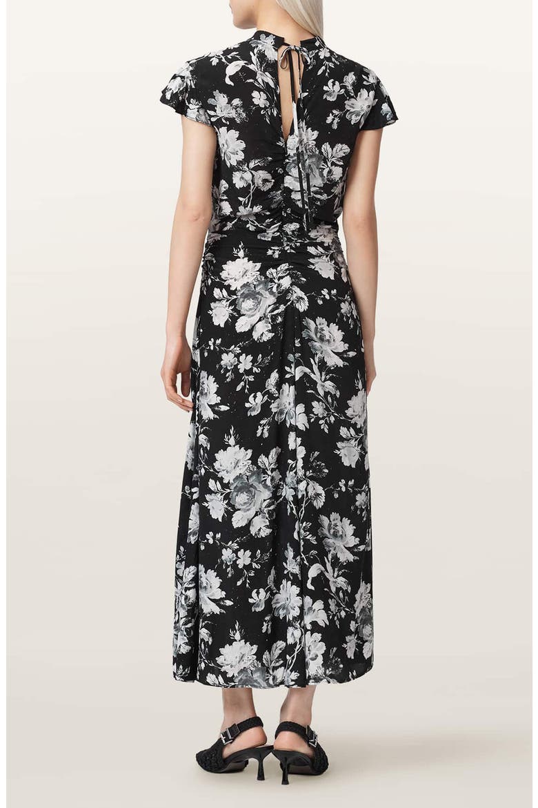 Lolita Floral Maxi Dress, Alternate, color, JARDINA MONO BLACK