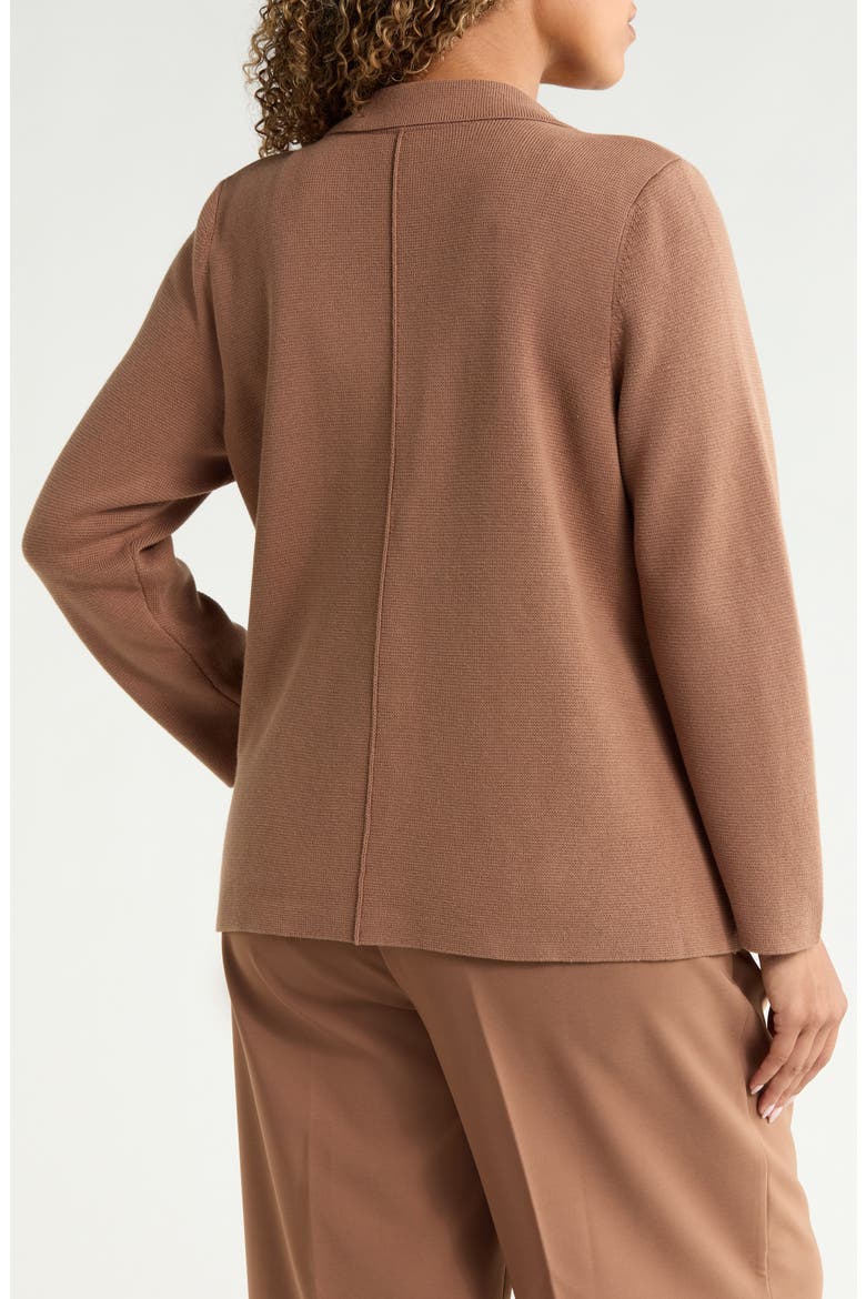 Knit Cotton Blend Single Button Blazer, Alternate, color, TIGERNUT