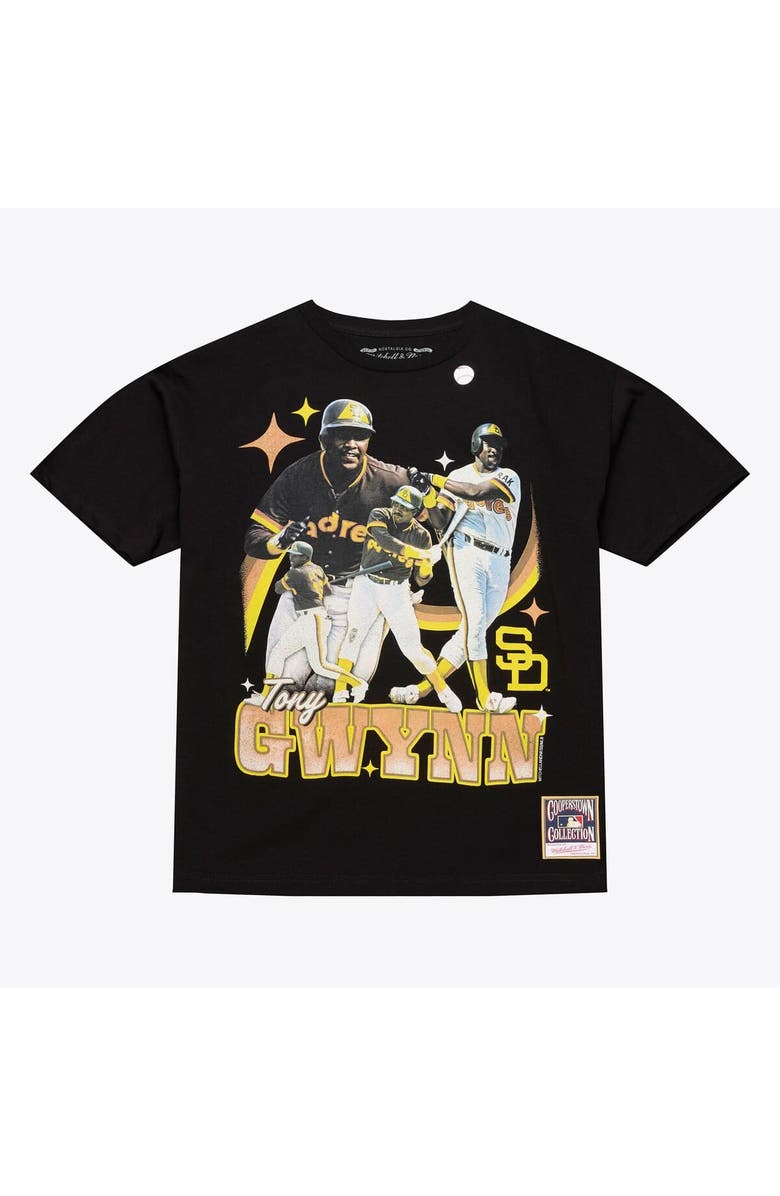 Mitchell & Ness Men's Mitchell & Ness Tony Gwynn Black San Diego Padres Legendary Collage Player T-Shirt, Main, color, Black
