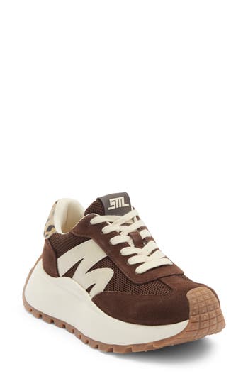 Steve Madden Supercampo Platform Sneaker In Brown