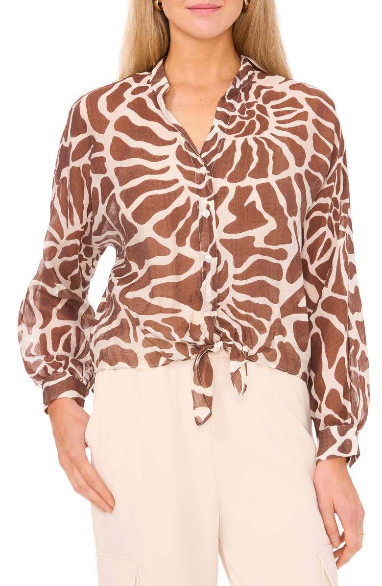 Halogen<sup>®</sup> Tie Front Top, Alternate, color, 