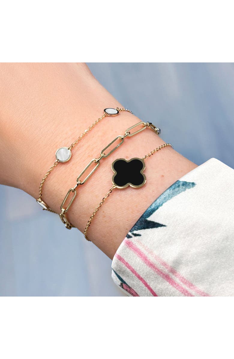 The Lovery Fine Jewelry Mother of Pearl Bubble Chain Bracelet, Alternate, color, Mother Of Pearl