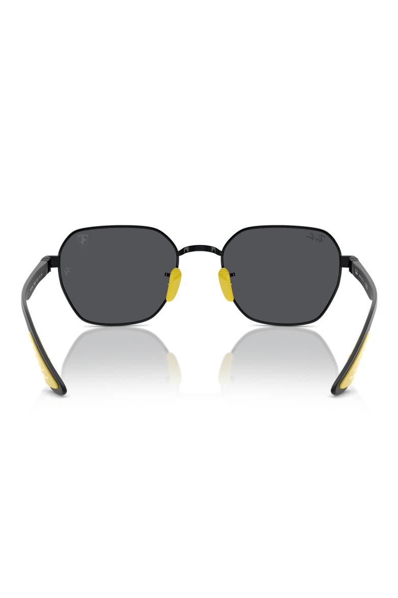 x Scuderia Ferrari 54mm Chromance Irregular Sunglasses, Alternate, color, BLACK