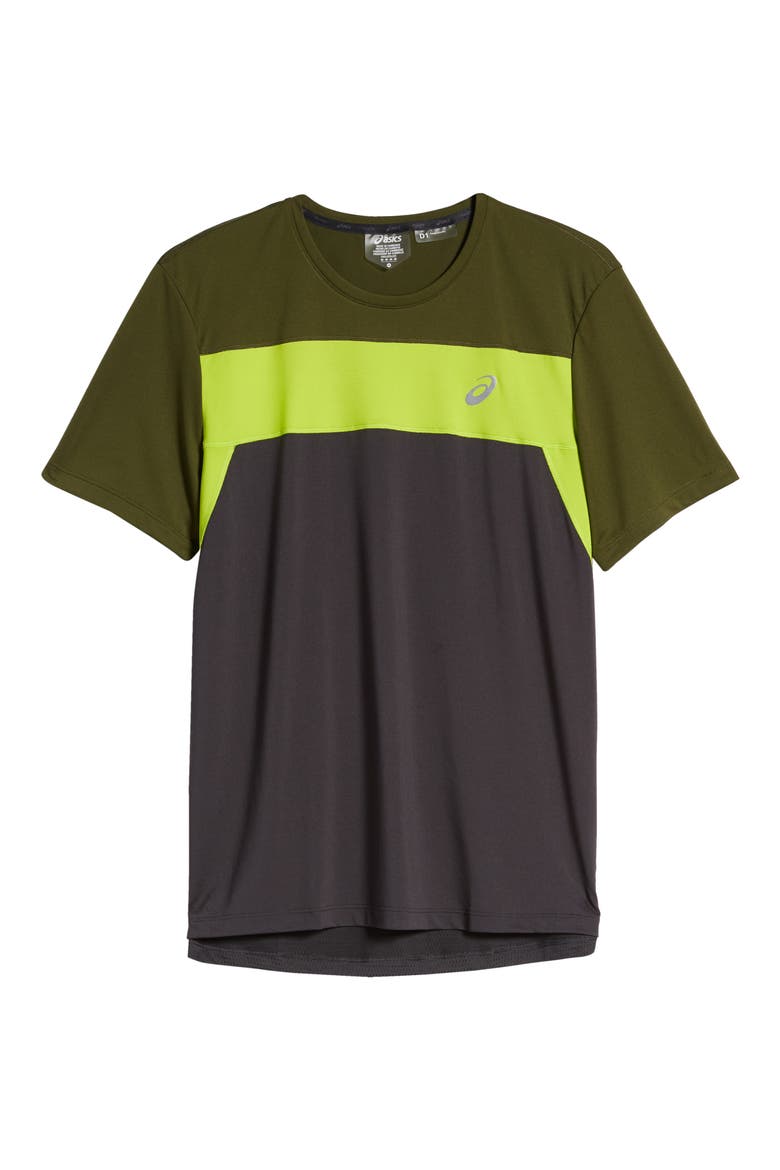 Racing T-Shirt, Alternate, color, GRAPHITE GREY/ SMOG GREEN