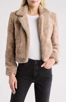BLANKNYC Faux Fur Crop Jacket