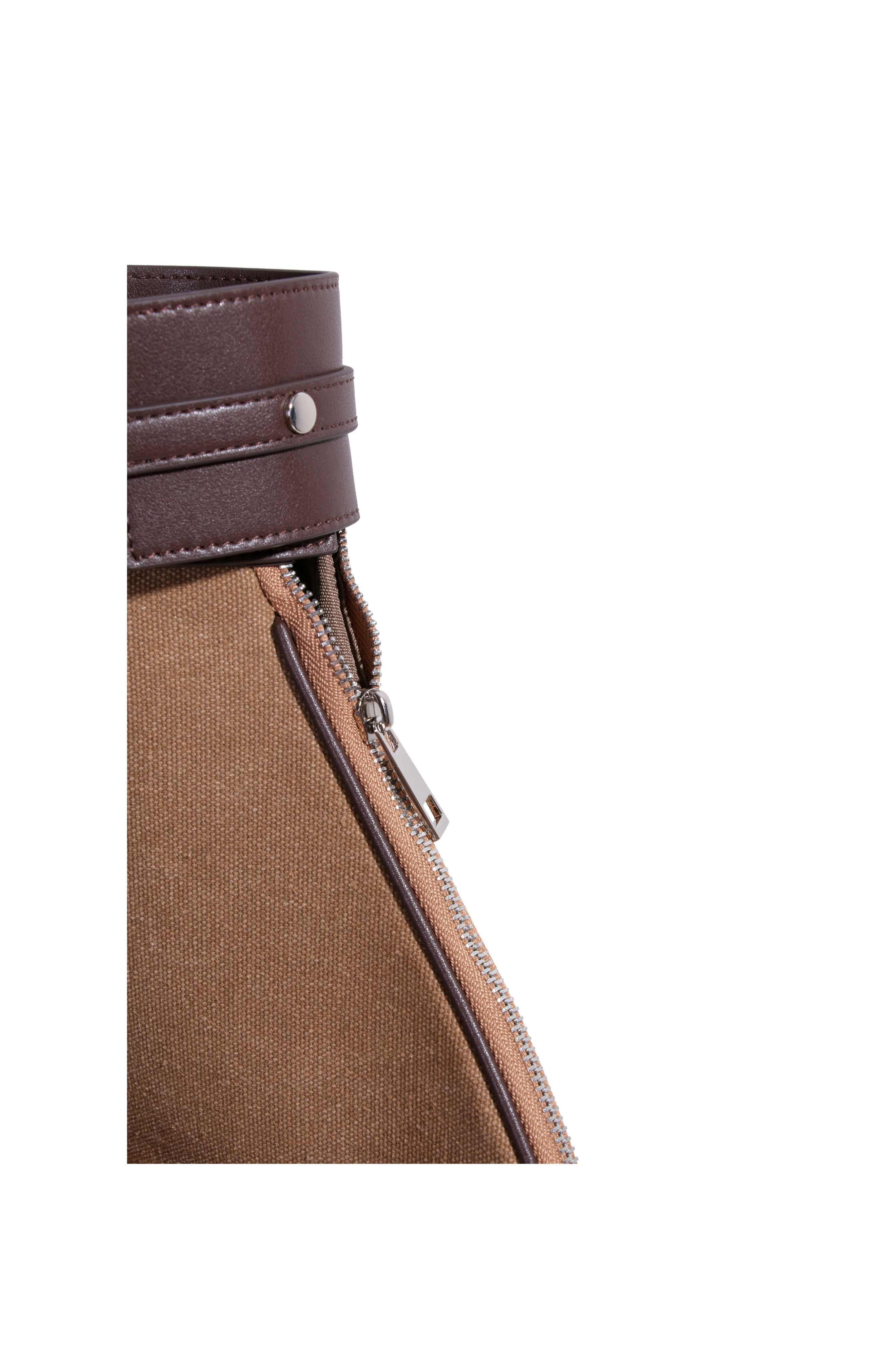 JURGI Tennis Racket Backpack in Canvas and Leather, Alternate, color, Brown