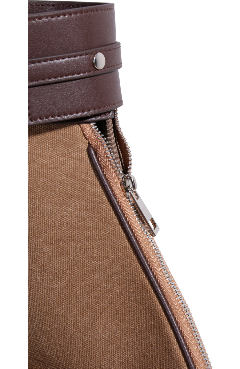 JURGI Tennis Racket Backpack in Canvas and Leather, Alternate, color, Brown