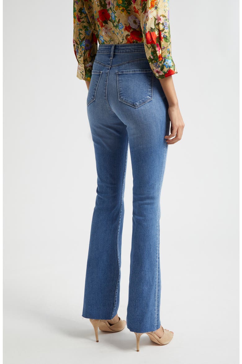 Ruth High Waist Raw Hem Straight Leg Jeans, Alternate, color, GARVEY