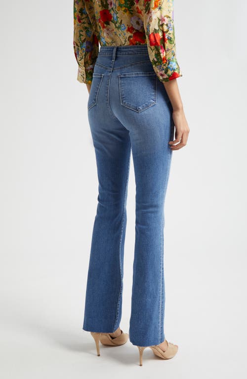 L Agence L'agence Ruth High Waist Raw Hem Straight Leg Jeans In Garvey