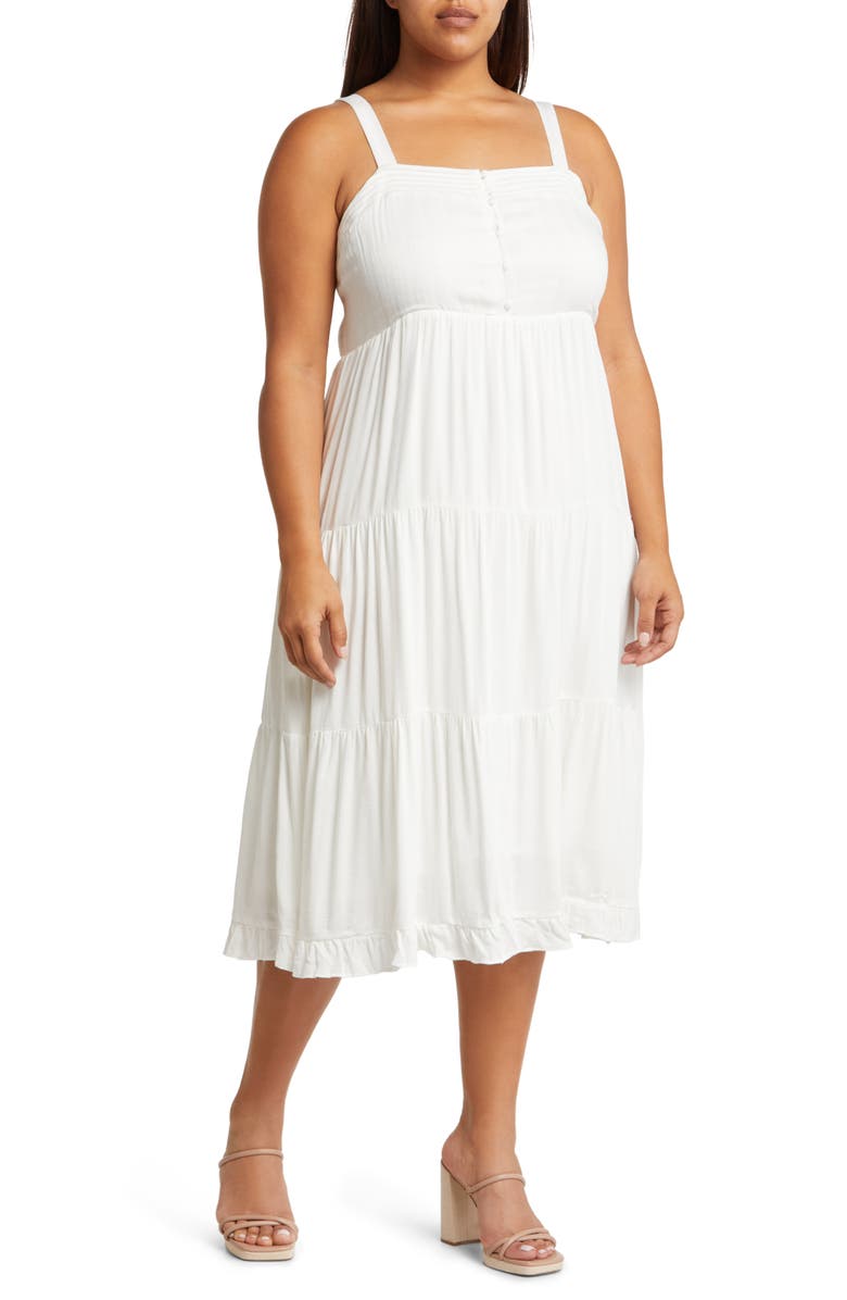 Treasure & Bond Button Tiered Maxi Dress, Main, color,