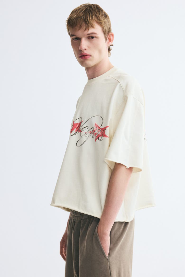 Oversized Printed Cotton T-Shirt, Alternate, color, Cream/Las Vegas