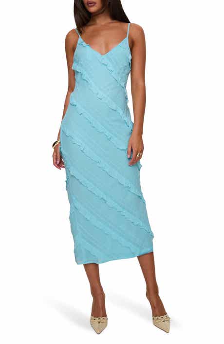 Princess Polly Lars Ruffle Trim Midi Slipdress