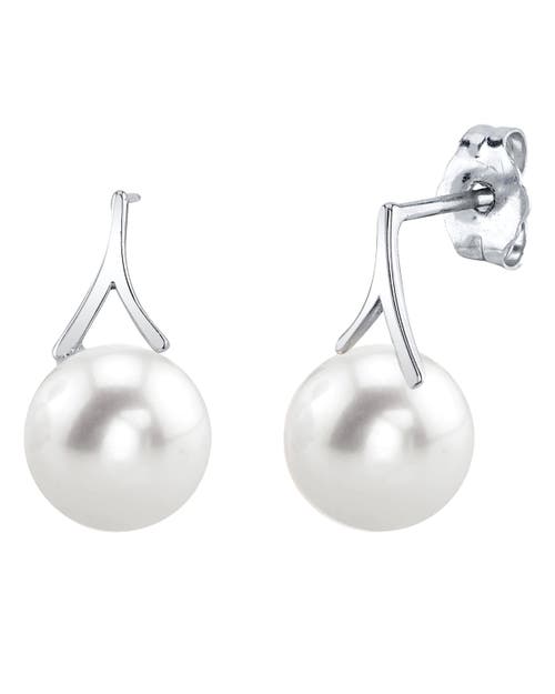 The Pearl Source Freshwater Pearl Lindsey Earrings In Gold