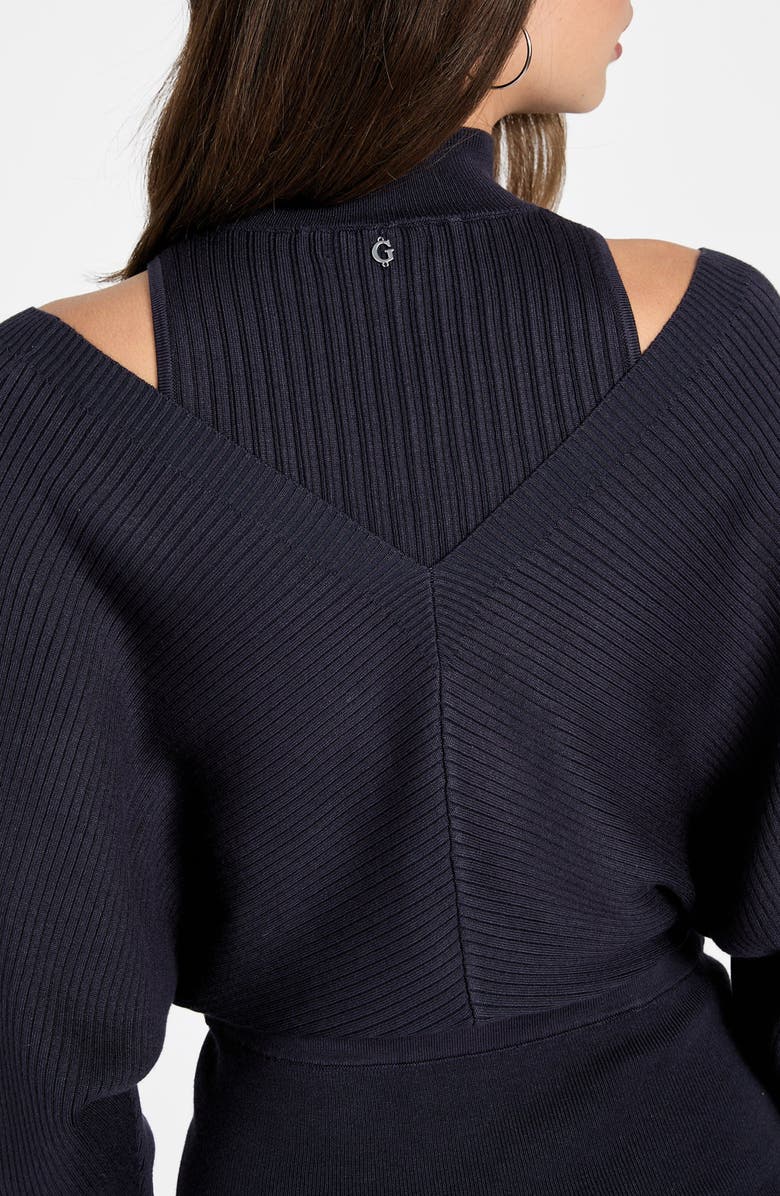 GUESS Anita Dolman Long Sleeve Sweater Minidress, Alternate, color, Blue