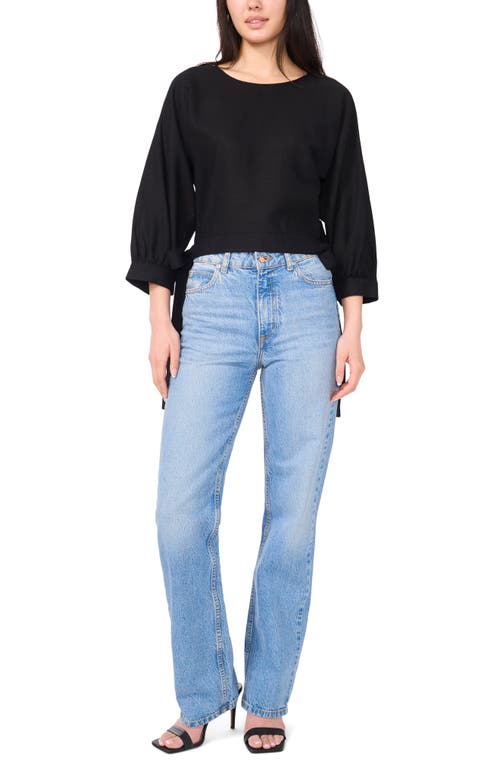 1.state Side Tie Top In Rich Black