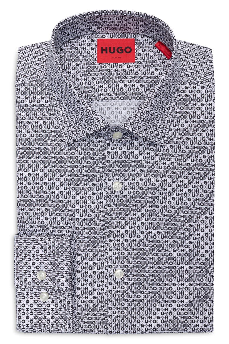 Kenno Trim Fit Performance Dress Shirt, Alternate, color, OPEN WHITE