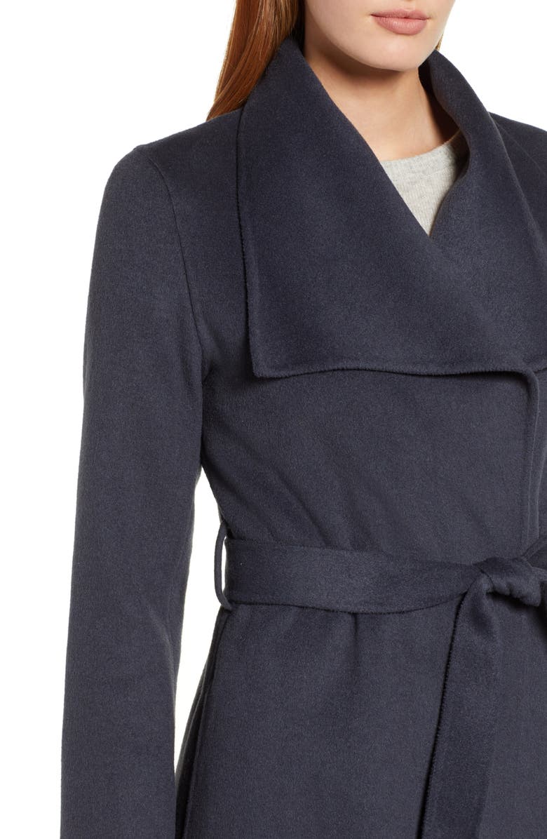 Tahari Ellie Double Face Wool Blend Wrap Coat, Alternate, color, 