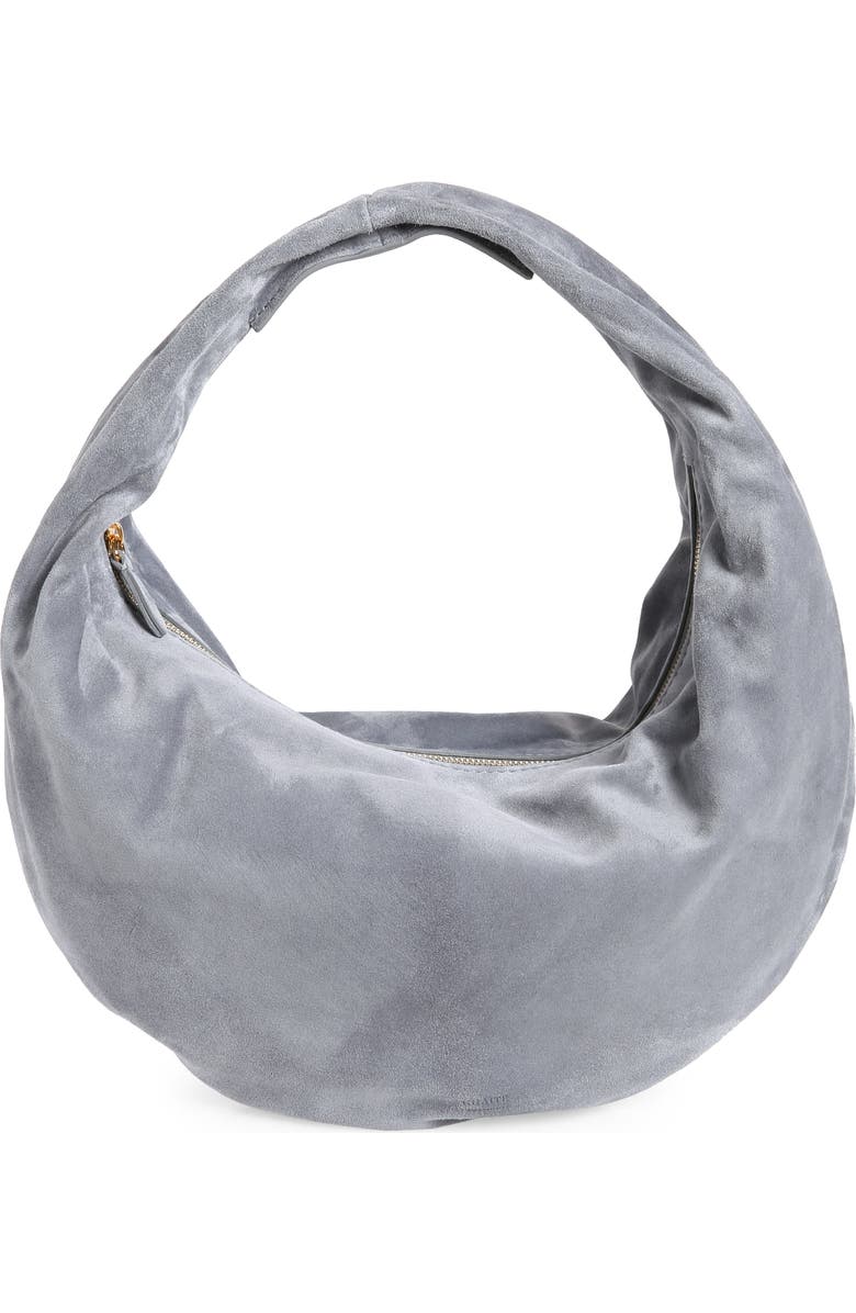 Khaite Medium Olivia Suede Hobo Bag, Main, color,