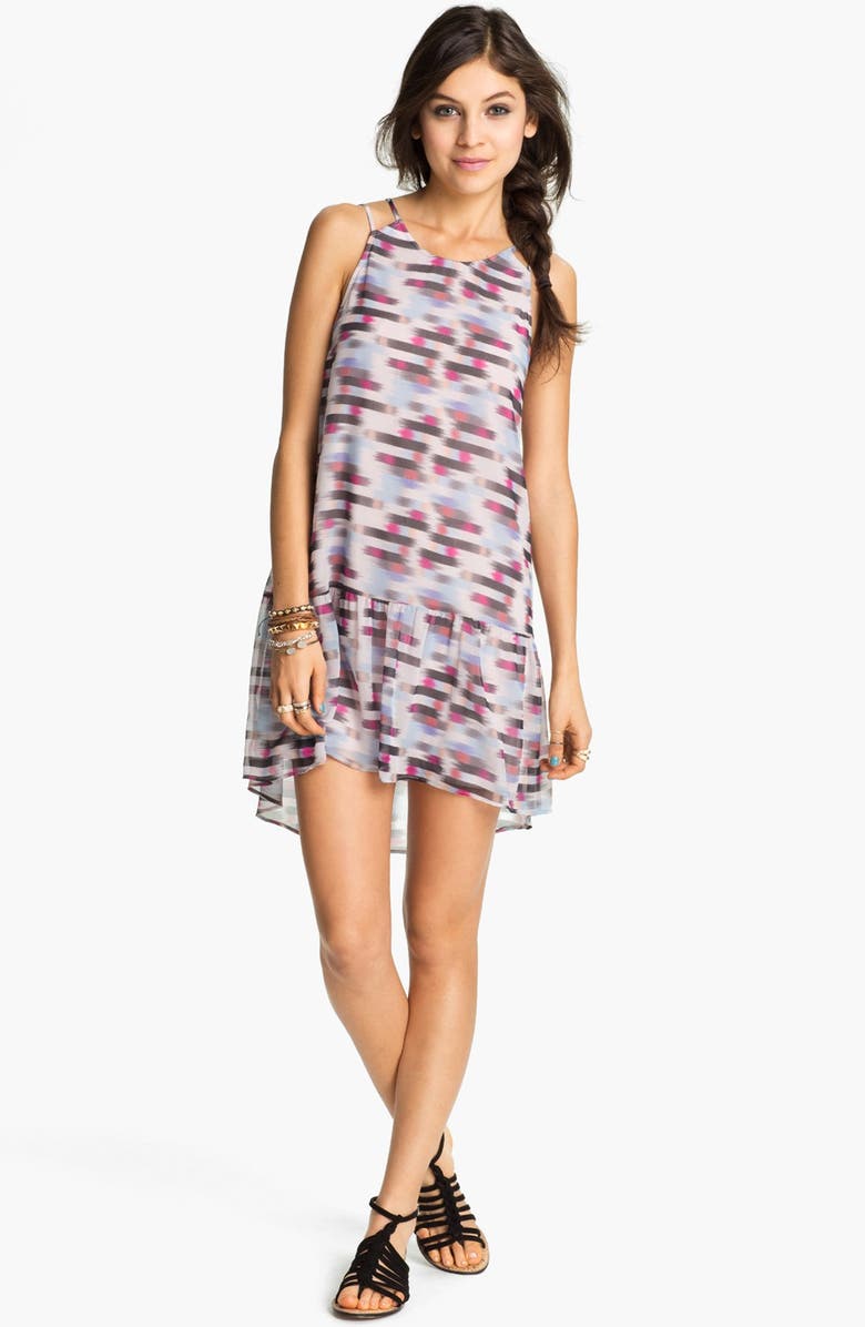 All in Favor Blur Print Drop Waist Dress, Main, color,